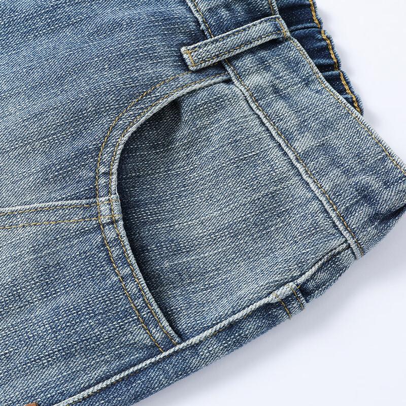 Unisexové retro prané džíny s vysokým pasem, volné a široké nohavice
