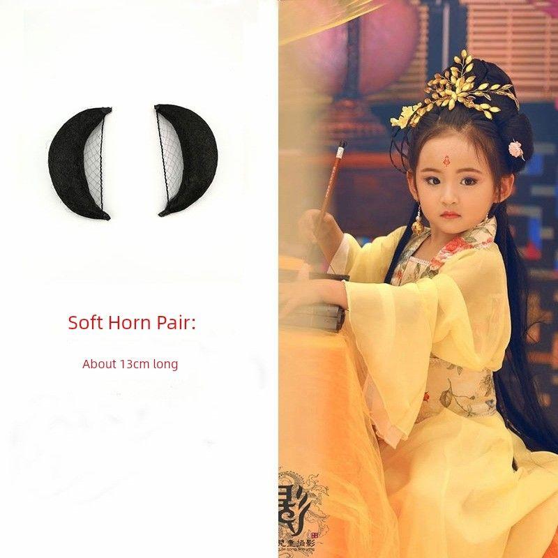 Han Chinese Clothing Pad Hair Bag Hair Pack Hair Curler Selenodont Bag Soft Horn Multiple Floor Bridal Pad Hair Plate Hair Bag