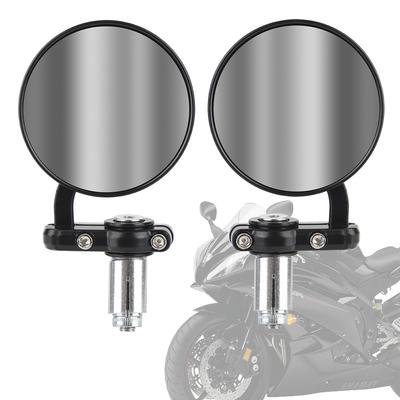 Rétroviseur Latéral 2pcs 22mm Universel Accessoires Moto Montage sur Embout de Guidon Rétroviseurs Moto
