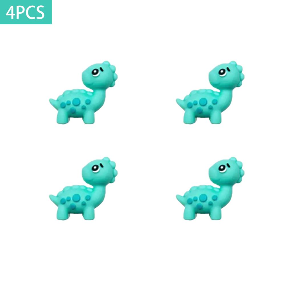 

4/25PCS Dinosaur Silicone Beads Set - 4 Colors | Perfect for DIY Crafting Keychains, Necklaces, Bracelets & More