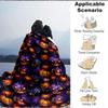 1pc Pumpkin Halloween Blanket, Lightweight Flannel Throw Blanket for Sofa, Bed, Travel, Camping, Living Room, Office, Couch, Chair, and Bed