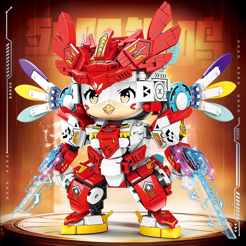 2025 New Model Mechanical Panda & Zodiac Building Blocks Gift Set - 12-in-1 Articulated Animal Toys for Birthday Christmas Gifts