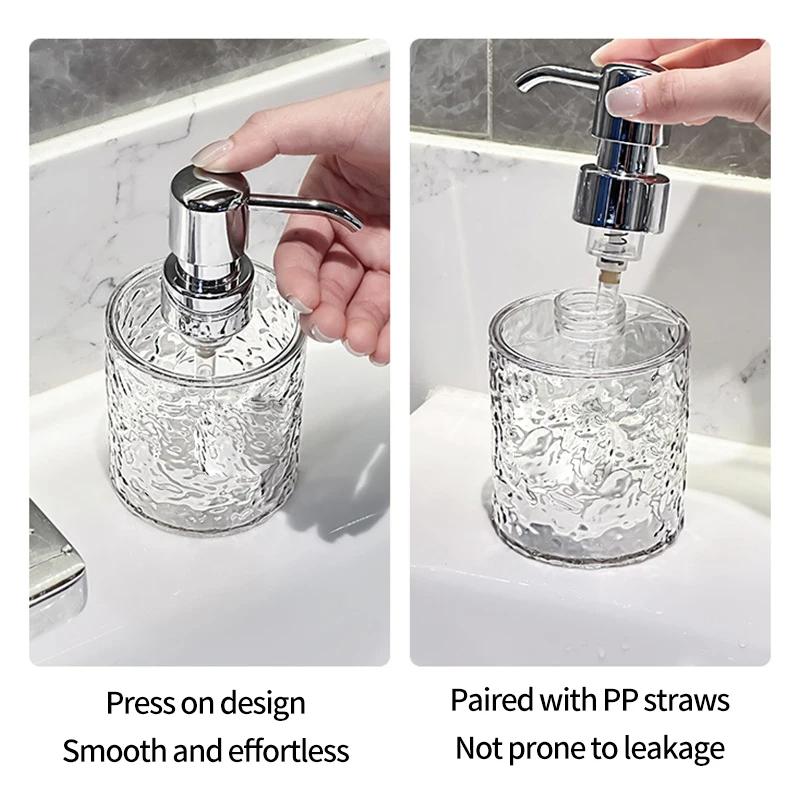 Hands Foaming Soap Dispenser Press-type Bathroom Liquid Soap Bottle Refillable Dish Soap Container Light Luxury Hand Washer