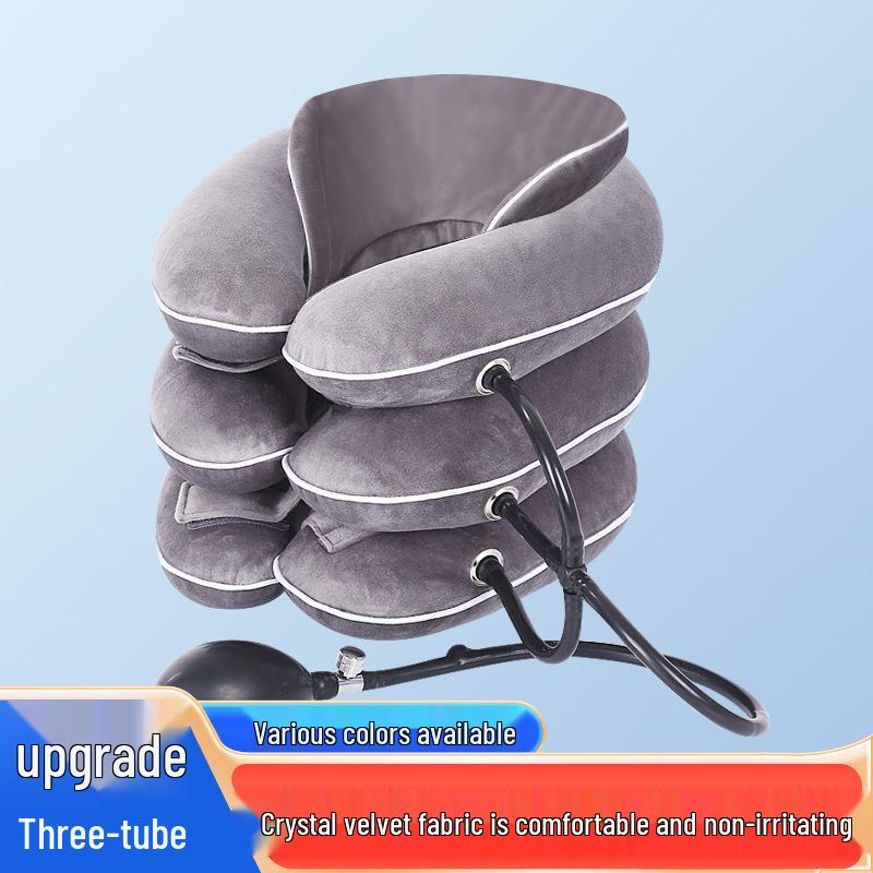 Crystal Velvet Cervical Traction Device: Neck Brace for Forward Head Posture Correction and Support.
