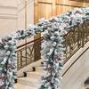 1Pc Christmas Decoration Flocked Falling Snow Rattan Snow Scene Rattan for Outdoor Yard Patio Garden Home Wedding Holiday Party Decoration