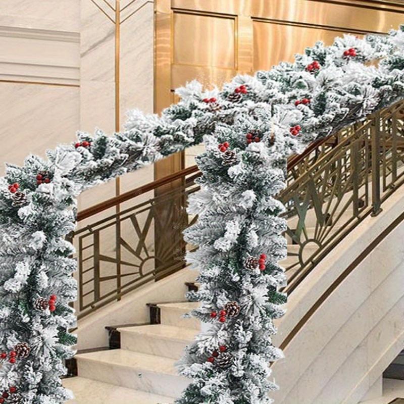1Pc Christmas Decoration Flocked Falling Snow Rattan Snow Scene Rattan for Outdoor Yard Patio Garden Home Wedding Holiday Party Decoration