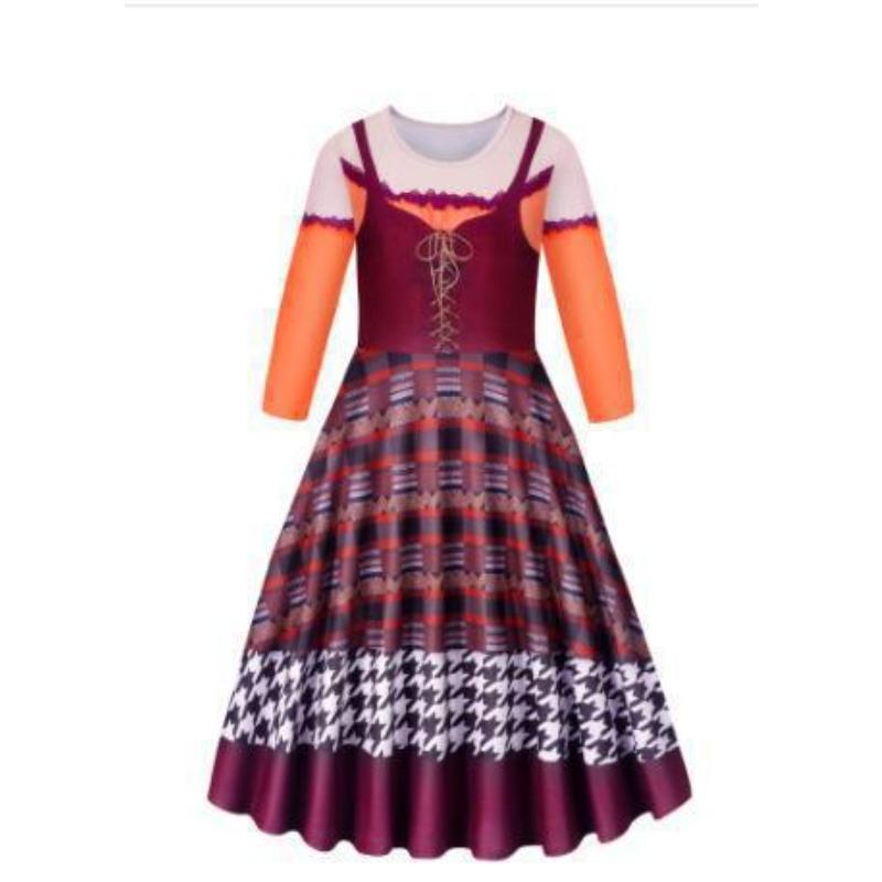 Popular Halloween Children'S Dress Long Sleeve Princess Dress Evening Dress Long Girls Skirt Factory
