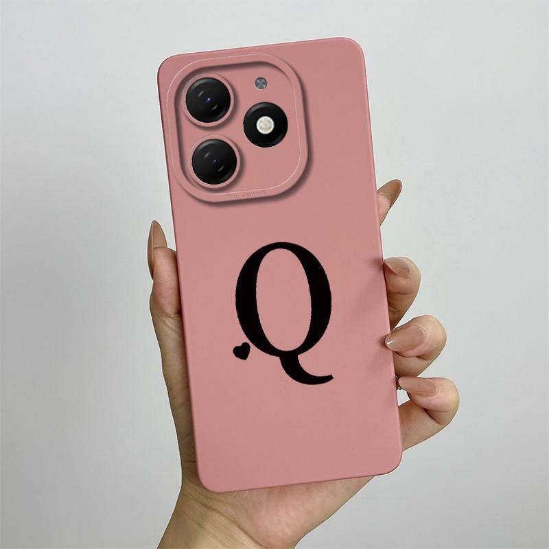 For Tecno Spark 20 Pro Case Tecno Spark 20 Phone Case Tecno Spark 20C BG7n BG7 KJ5 KJ6 Cute Initial Letters Matte TPU Soft Cover