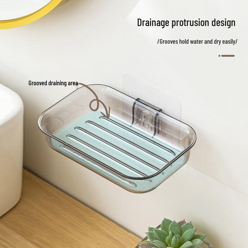 LISM Wall-Mounted Draining Soap Dish (3-Pack)