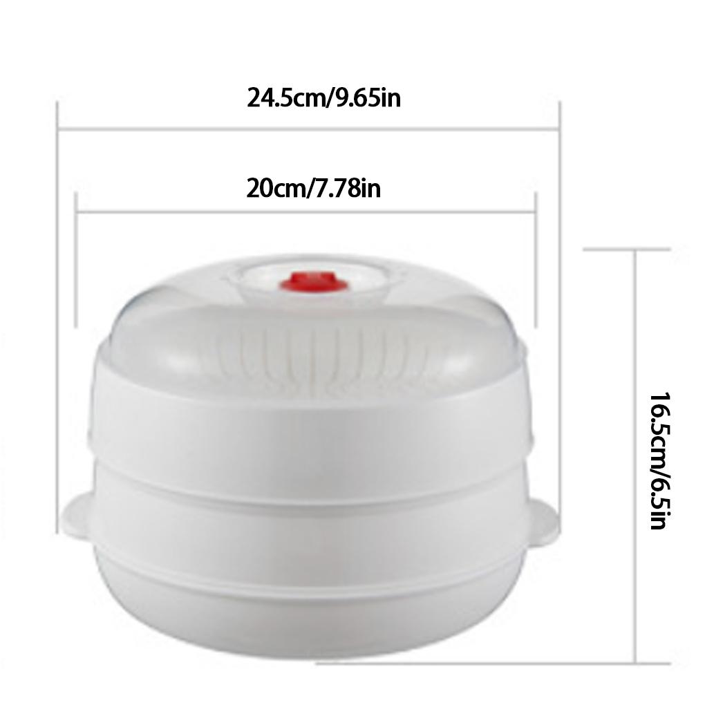 

2025 Microwave Oven Steamer Double Layer Heating Steamer Box Multi-function Steamer Box Steamed Bun Food-grade Dish Containers