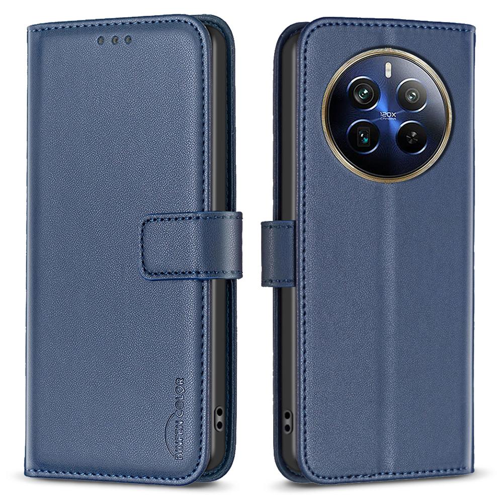 BINFEN COLOR BF17 For Realme 12 Pro 5G/12 Pro+ 5G Phone Case Stand Magnetic Closure Leather Flip Cover