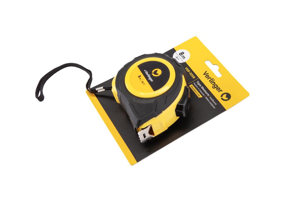 Verlinger 8 Standard Tape Measure with Automatic Lock