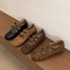Inner height increase brown round head Mary Jane shoes small leather shoes autumn shoes with skirt single shoes ballet shoes