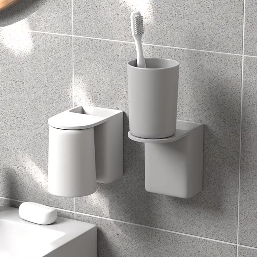 

Minimalist Hanging Wall Tooth Cup Creative Inverted Buckle Toothbrush Cup Bathroom