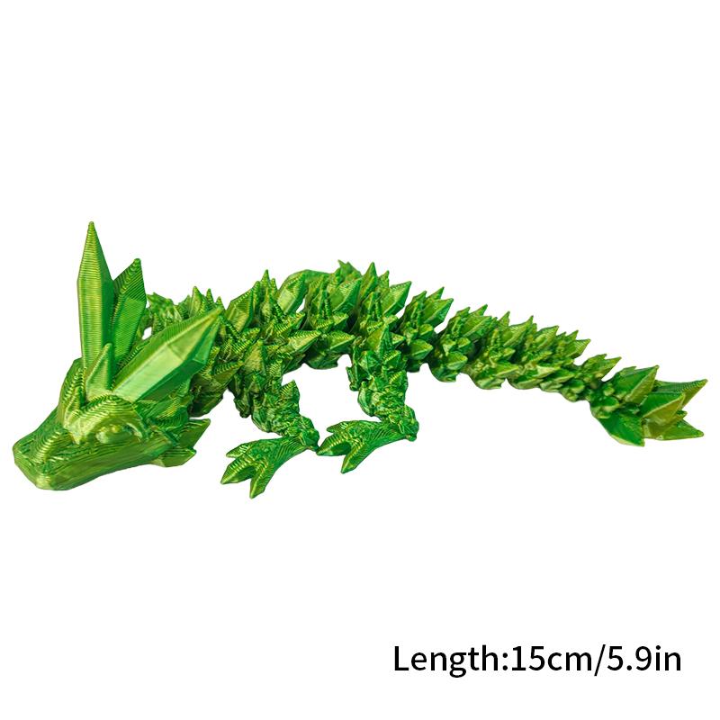 3D Printed Chinese Dragon Rotatable Dragons Kid Gifts Realistic Dragon Statue Landscaping Decoration Printed Figures Animals