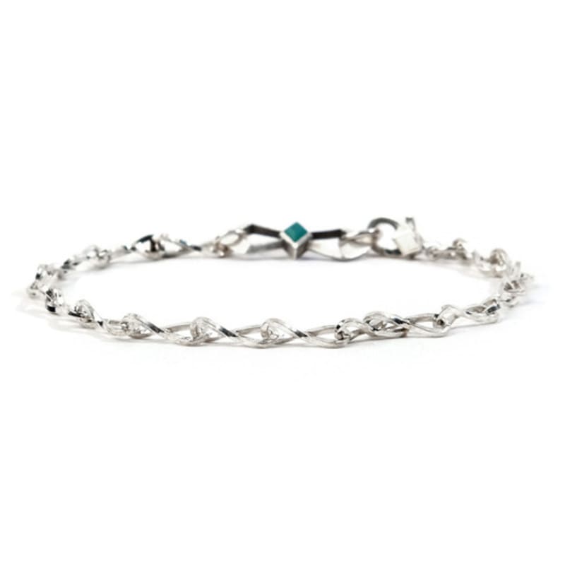 SEWNSWEN silver ORIENTAL CHRYSOPRASE GEMSTONE BRACELET