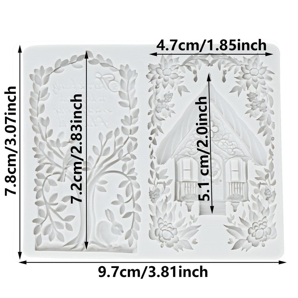 House Silicone Mold Bird Flower Fondant Molds Cake Decorating Tools Theme Cake Dessert Decorated Chocolate Candy Mold