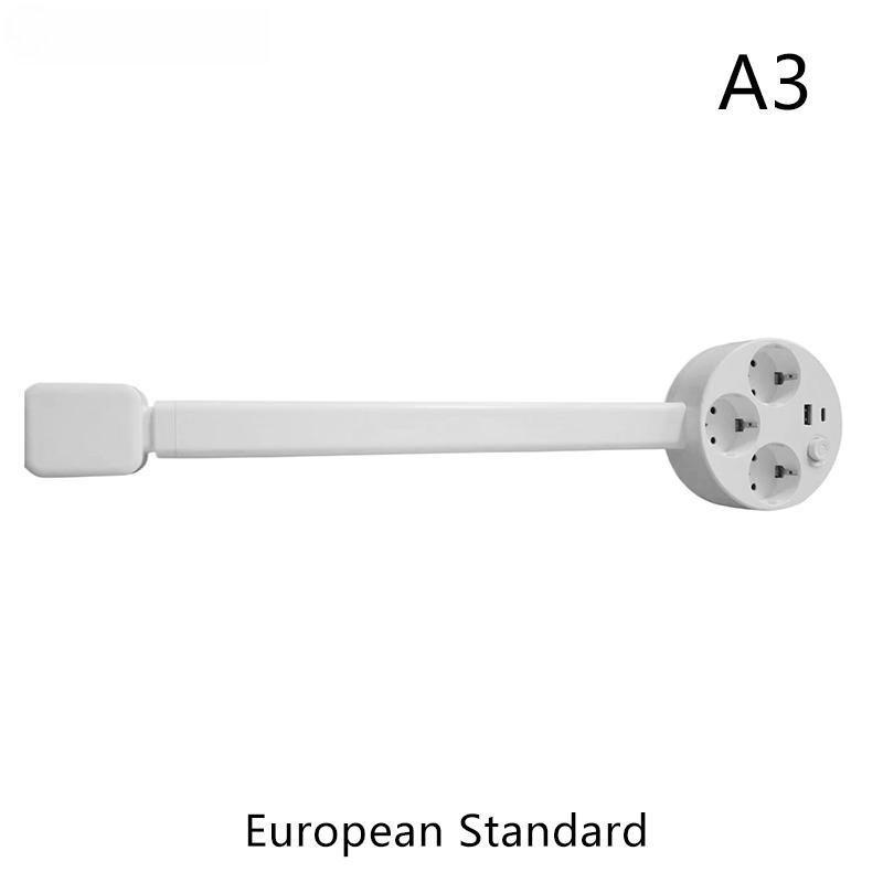 Home Office Elektrischer Wandstecker Drehbar Steckdosen-Verlängerung Verstellbare Länge Steckdosen-Verlängerung Steckdose