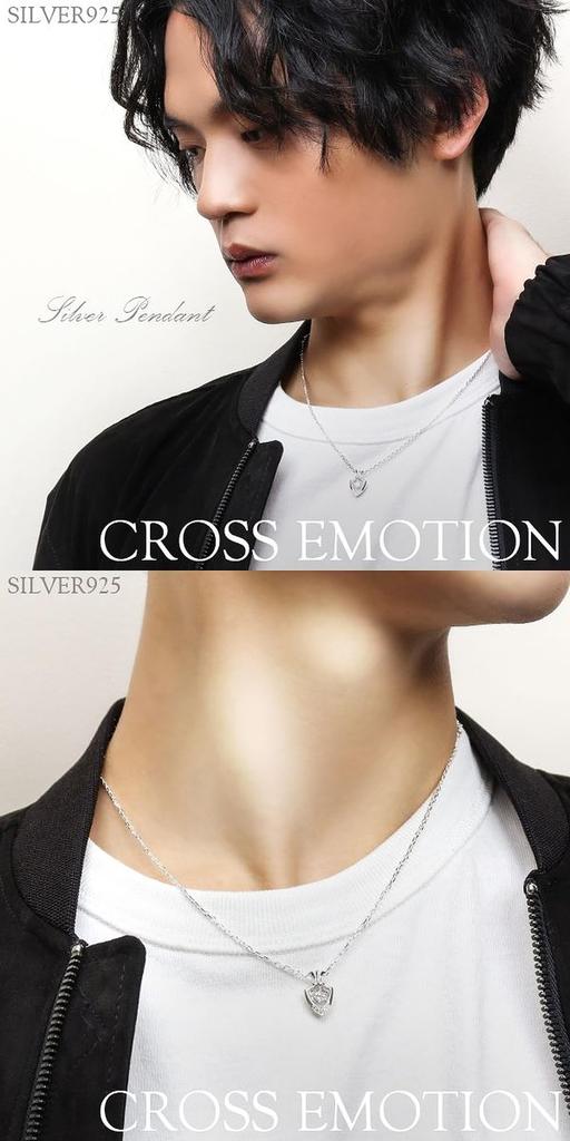 Special Edition Necklace Dancing Stone COAT OF ARMS Silver 925 Crest Shield [Cross Emotion] (Length 50cm) Men's