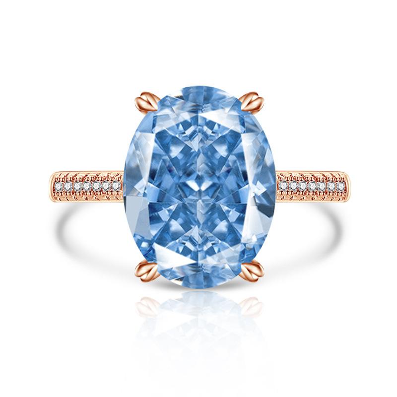 2026 Flash Pigeon Egg Papalacha Ring Luxury High Carbon Diamond Ice Flower Cut Ring Female