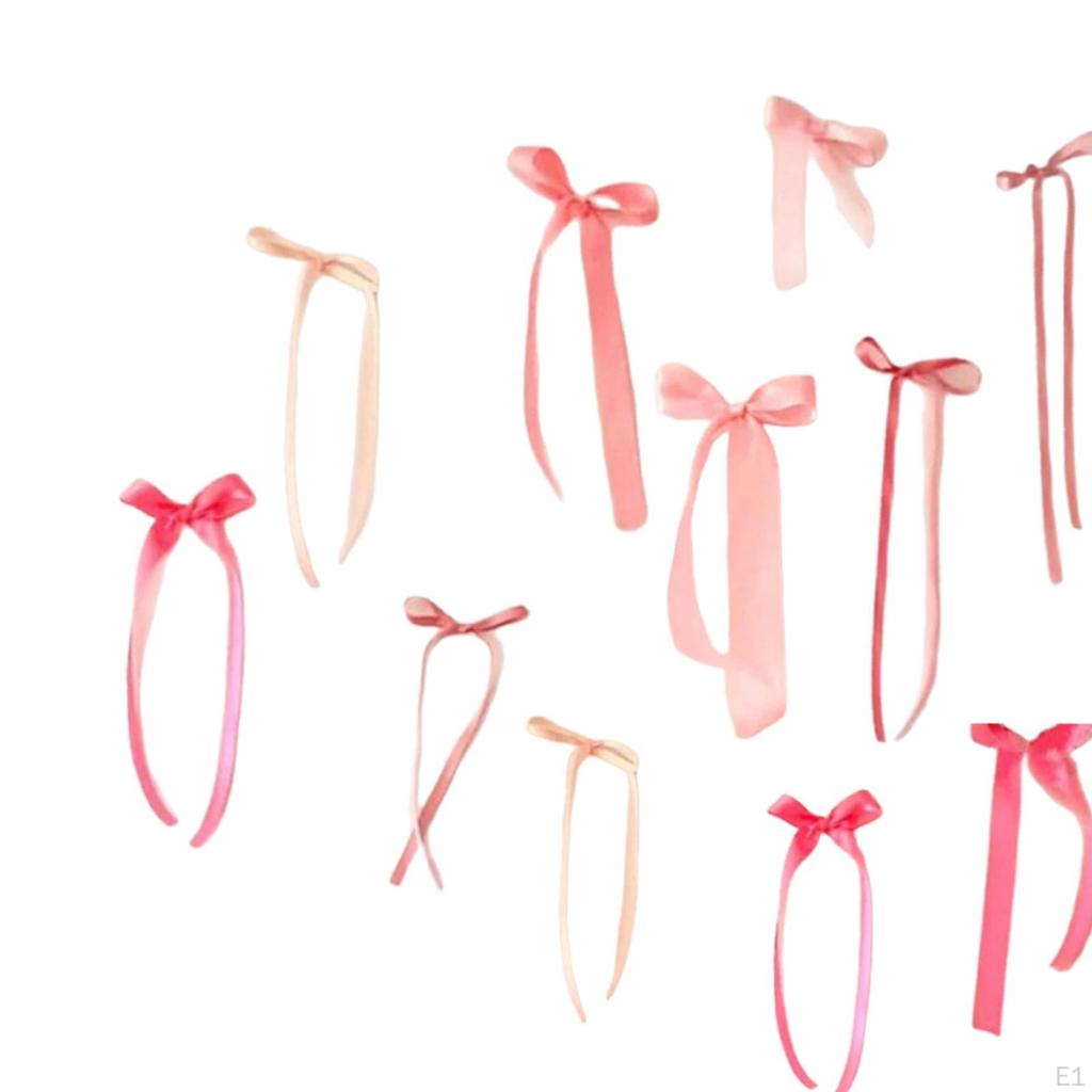 12 Pieces Bow Wall Decor Ribbon DIY Photo Backdrop for Party Bridal Shower