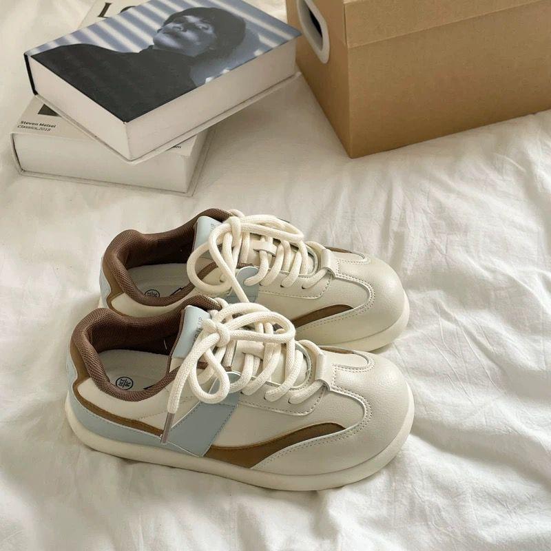 

2025 spring new niche design German training shoes women s versatile Korean version sports and leisure shoes soft-soled Forrest Gump shoes 40 бежевий