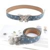 Adjustable Butterfly Shape Buckle Thin Waist Belt Y2K Style Belt Hot Girls Women Waist Belt for Coat Skirts Jeans