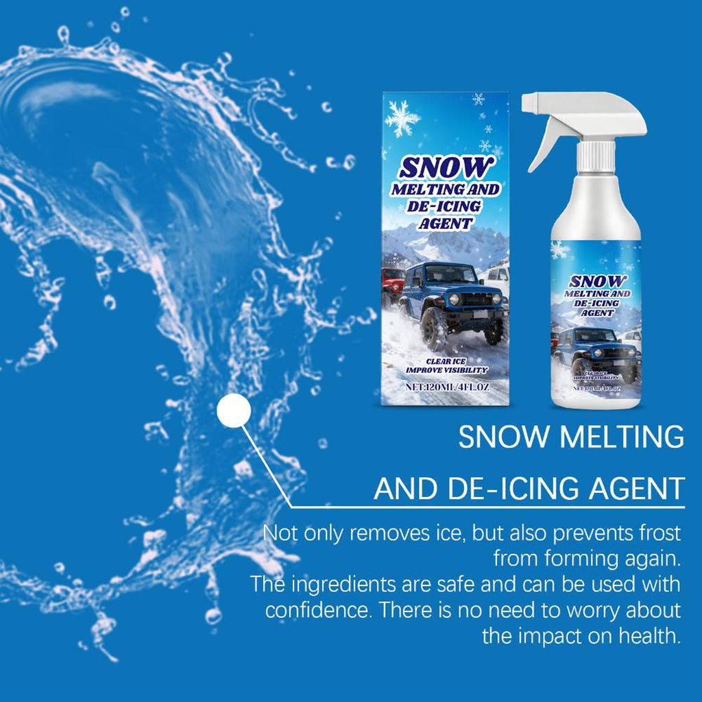 Car Snow Melting And -icing Spray  Specially Designed For Car Rearview Mirrors  -icing And Snow Melting  Fast And Portable 120ml