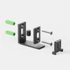 Sliding Door Floor Guide Double Roller U Shape Solid Carbon Steel Wall Mount Anti Swing For Interior Home Door Installation