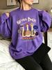 Retro Duck Feeling Cool Live Free Printed Pullovers Women Fleece Sportswear Autumn Crewneck Sweatshirt Y2K Loose Clothes