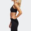 Adidas Contrast Three-Stripe Sports Bra Women Underwear Black FJ7248