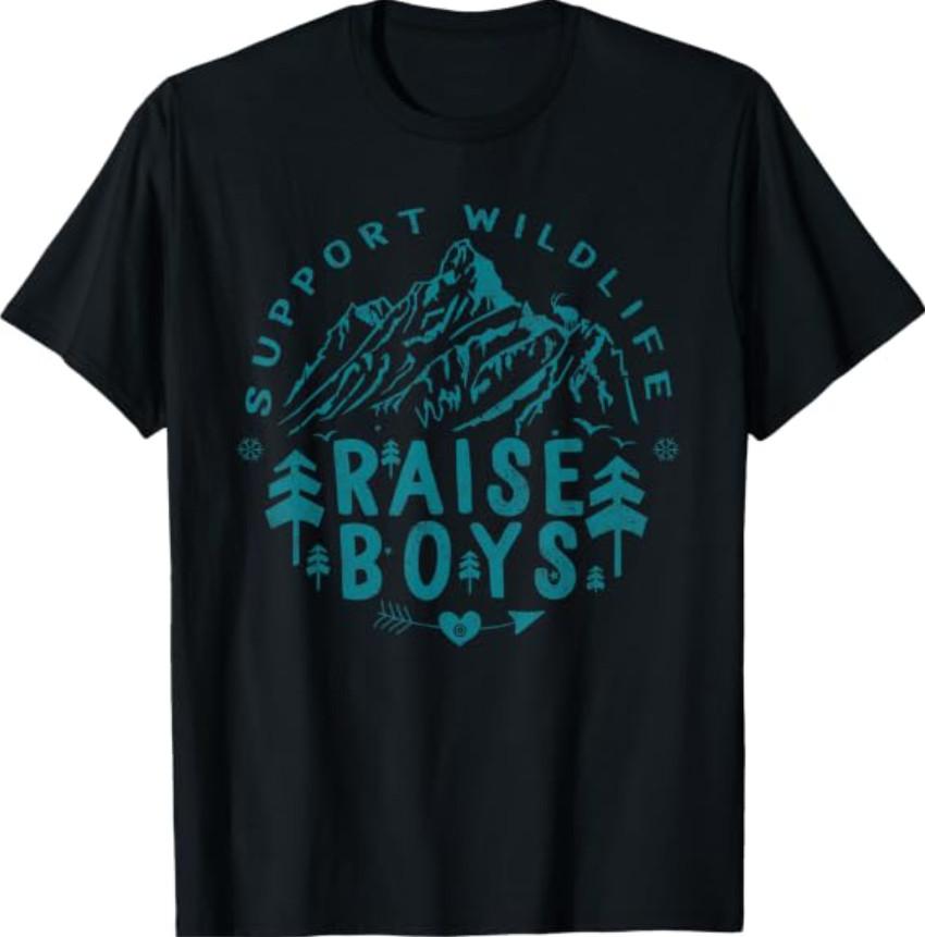 Mothers Day Support Wildlife Raise Boys Mom Dad Parents Adult T-Shirt