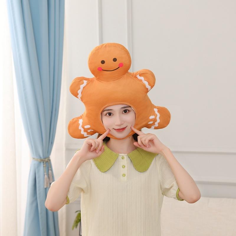 

Шапка Шапка Пряничный человечек, Плюшевый капюшон, Реквизит для фото, Мультяшный капюшон, Реквизит для выступлений 47*38CM0.2kg