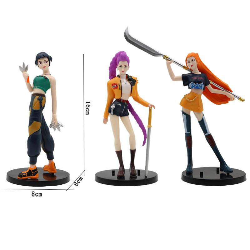 Kpop Dämonenjäger PVC Sammlerfigur mit Ständer und Zubehör zum Sammeln und Ausstellen