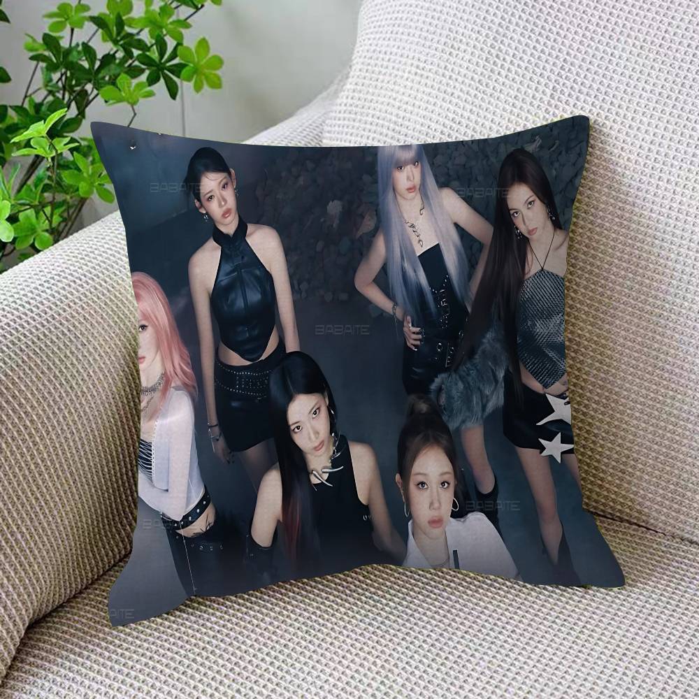 Korean Girl Group B-Babymonster Pillow Anime Pillow Sofa Bed Head Pillow Cover Cushion Cover 45x45 Cm Fashion