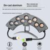 Nufeng Wasserdichte Wellblech-Dachziegel-Lampe, 12+7 Drachenstil