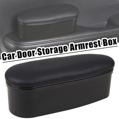 Bracciolo portaoggetti per portiera auto, in pelle, per interni auto, organizer per regolazione braccio, gomito, corrimano, cuscinetto maggiorato universale