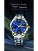 Men's Waterproof Luminous Quartz Watch with Leather Strap & Steel Band