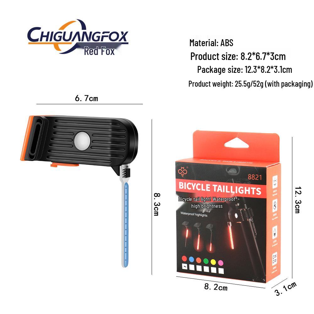 Lumină LED Reîncărcabilă USB pentru Ciclism Nocturn - Prindere cu Curea și Navigare Fluantă