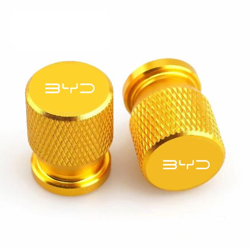 4pcs Aluminum Car Wheel Tire Valve Cap Covers For BYD Atto 3 Act 3 Tang F3 E6 Dmi Yuan Song plus EV2022 2023 Car Accessories