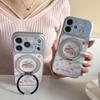 Cute Animal Cake Rotating Stand Phone Case for iPhone 15/16/17 Pro/Pro Max