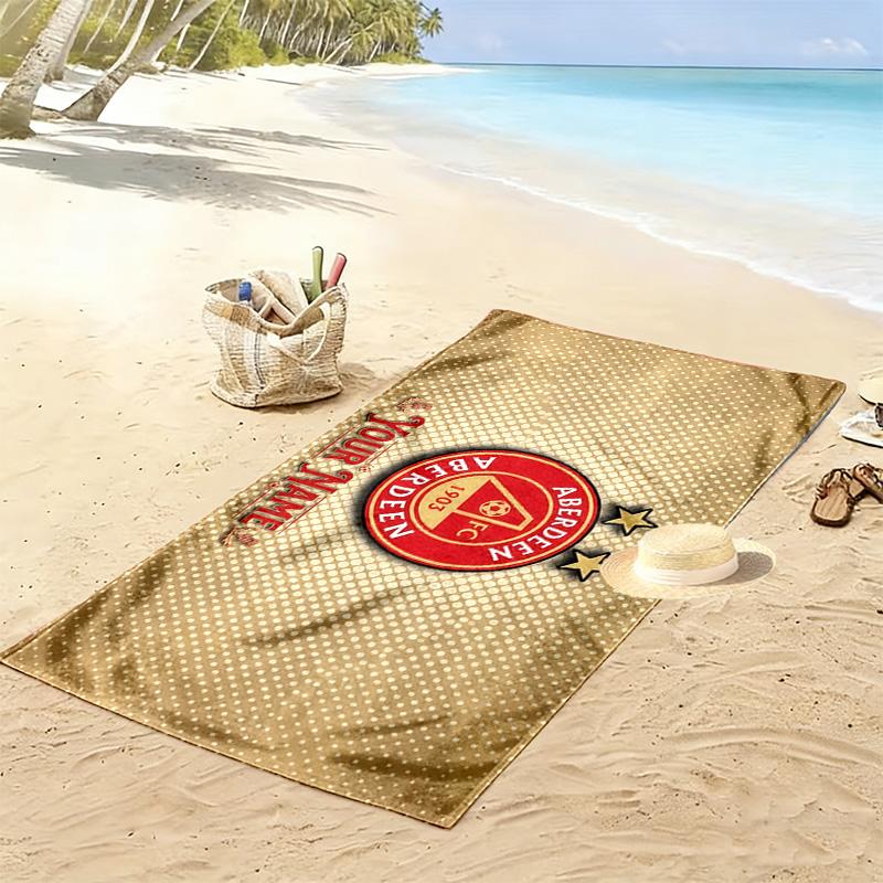 Aberdeen Football Club Print Beach Towel, Large Soft Quick Dry Towel for Beach Camping Swimming