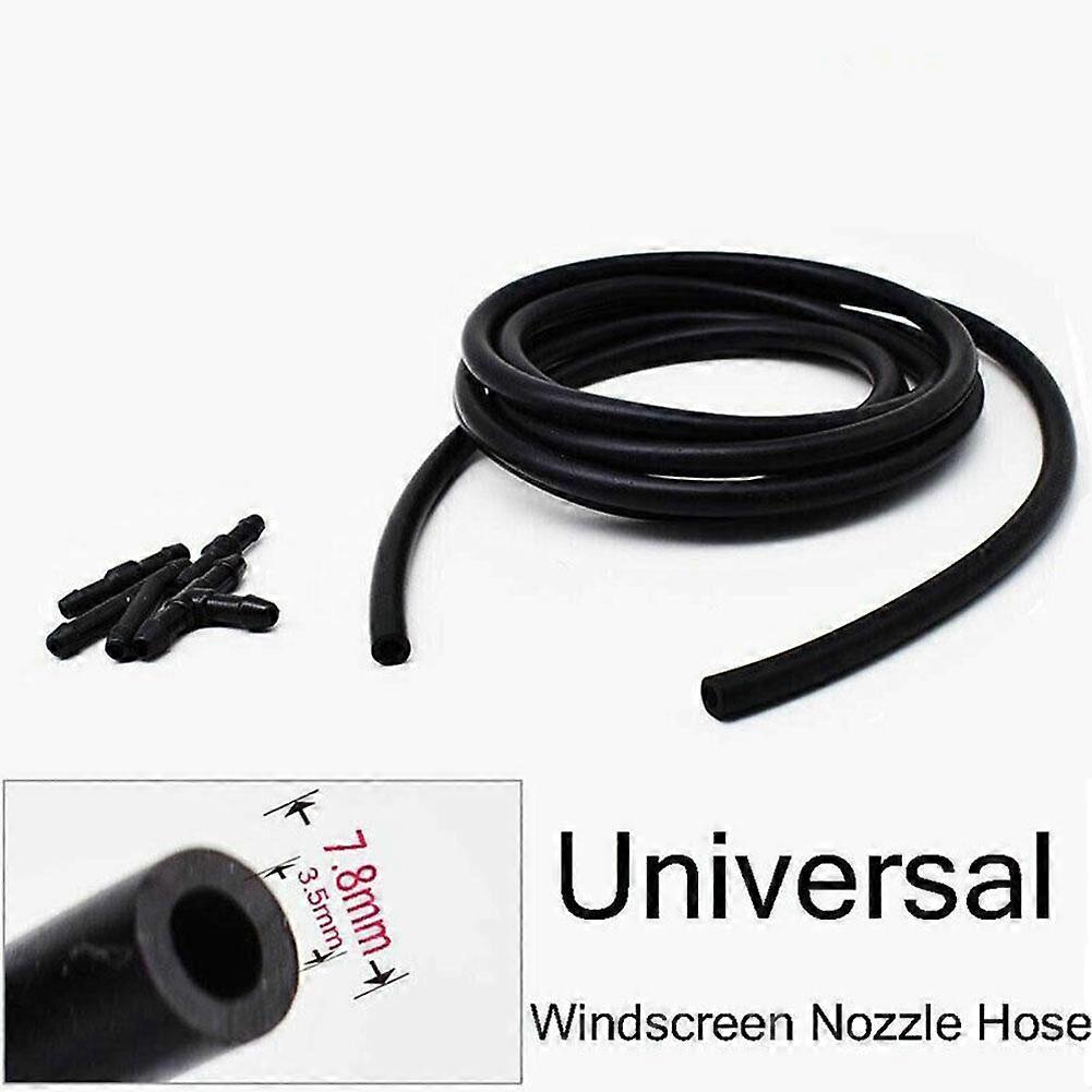 Black Rubber Windscreen Wiper Washer Jet Tube Pipe Hose 200cm Car Auto Parts