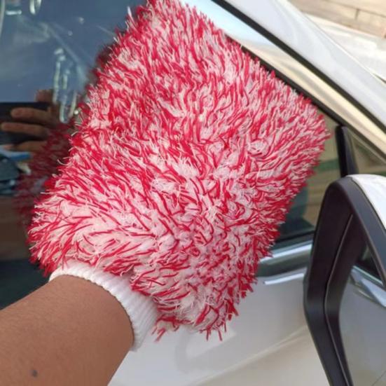 3 Pcs Microfiber Wash Mitts Scratch-Free Lint-Free Car Wash Gloves Absorbent Automotive Car Cleaning Mitt for Rinseless Washing