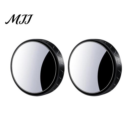 Safety Rear View Mirror 1 Pair Car Rearview Blind Spot Mirror, 360 Degree Adjustable Suction Cup Small Vehicle Parking Assist Round Convex Glass Wide