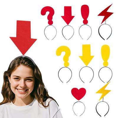 1/2/3/4/5 Stück Damen Mädchen Stirnband Pfeile Ausrufezeichen Dekor Elastischer Haarreif Haaraccessoire Hochzeiten Partys Alltag
