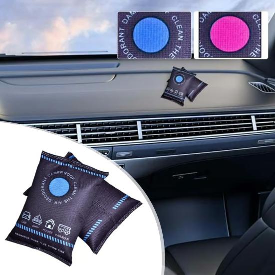 1/2Pcs 200g Reusable Desiccant Pack Color Indicating Silica Gel Desiccant Packet Dehumidification Bag Storage Bins Suitcase Electronics Moisture