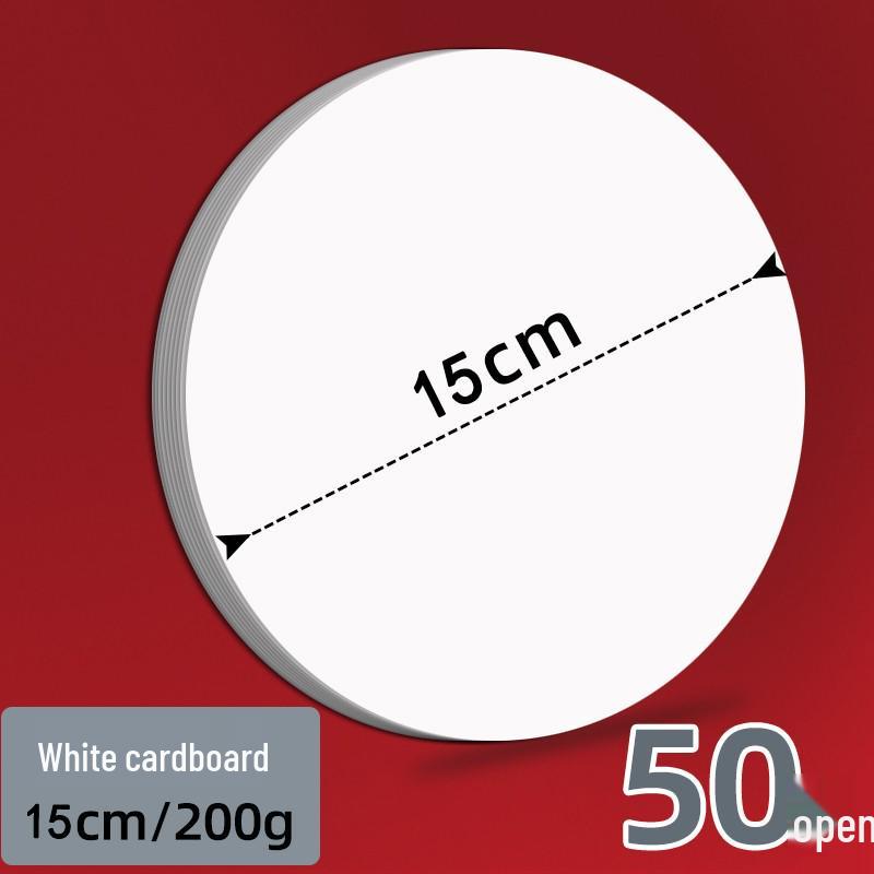 Double-Sided Black & White Round Kraft Drawing Paper.