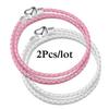 2Pcs/Lot Vintage Jewelry Leather Chain Bracelets Fit DIY Handmade Beads Charms Bracelet Couples Pulsera Jewelry For Women Men