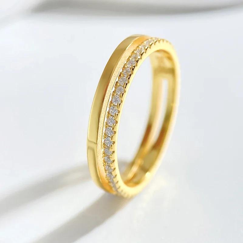 

Copper Metal Classic Gorgeous Sparkling Zircon Ring Designed For Women Engagement Wedding Luxury Trendy Fashion High Quality High Quality Fine High 5 золотой